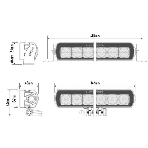 Купити Прожектор світлодіодний Lazer ST8 Evolution 0008-EVO-B