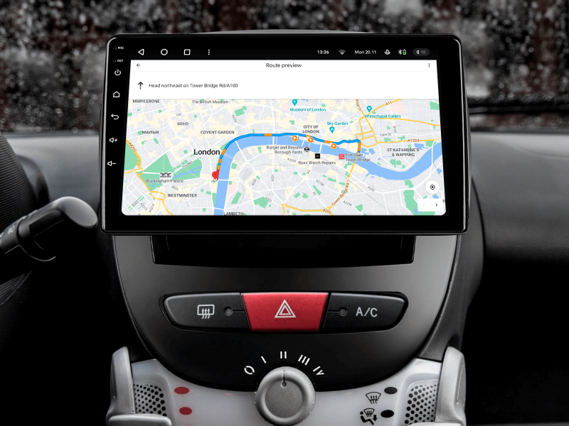 Buy Gazer T6009-AB10 multimedia system to Peugeot 107 2005-2014