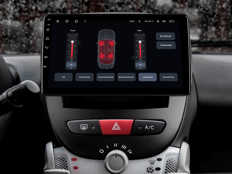 Buy Gazer T6009-AB10 multimedia system to Peugeot 107 2005-2014