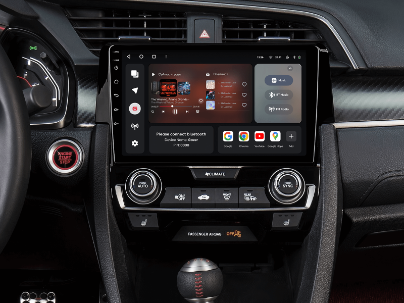 Купить Мультимедійна система Gazer T6009-FC до Honda Civic 10 (FC, FK) 2015-2020