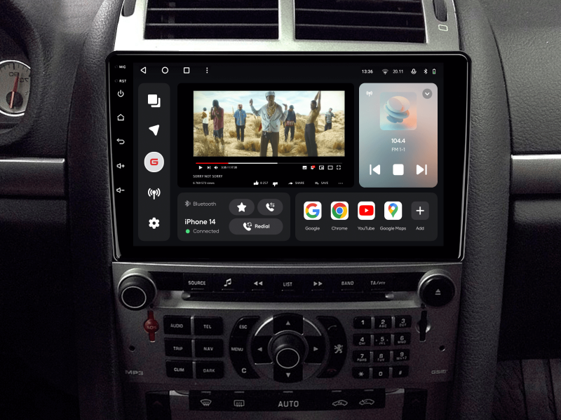 Buy Gazer T6009-PF3 multimedia system to Peugeot 407 1 2004-2011