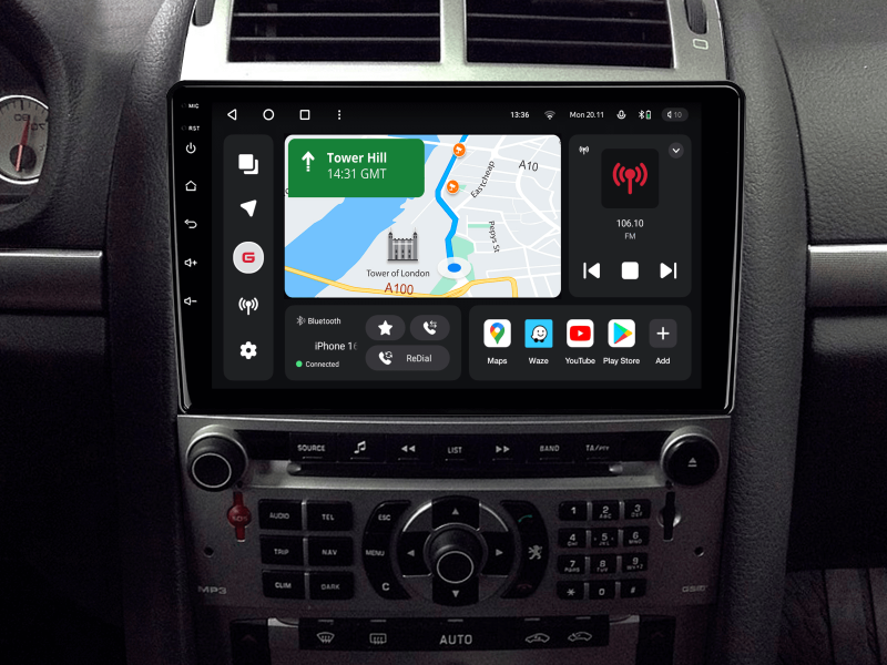 Buy Gazer T6009-PF3 multimedia system to Peugeot 407 1 2004-2011