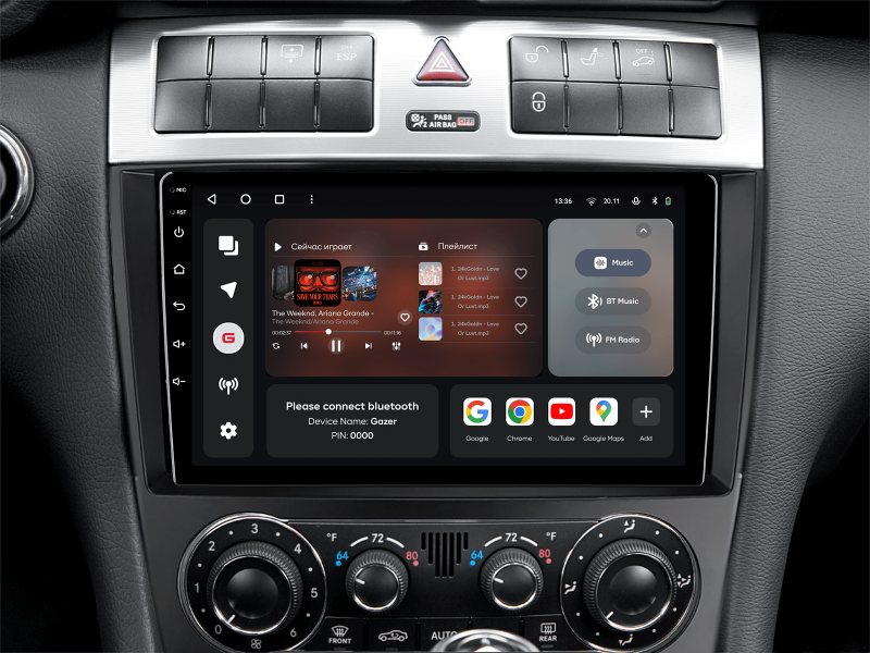 Buy Gazer T6009-W203F Multimedia System to Mercedes-Benz C-Class (W203, Cl203, A209, C209) 2004-2011