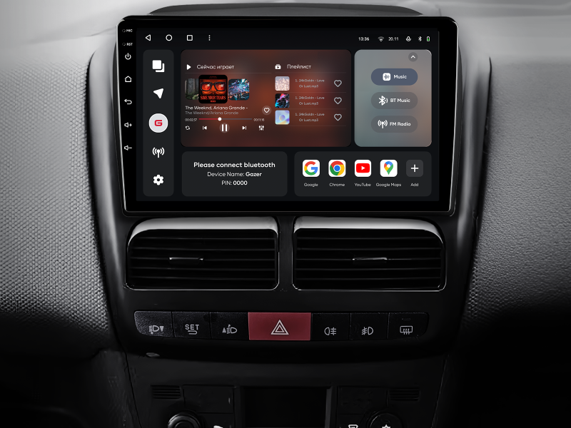 Buy Gazer T6009-263 Pro Max Multimedia System to Fiat Doblo 2 (263) 2009-2015