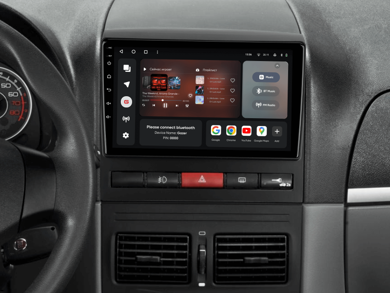 Купить Мультимедійна система Gazer T6009-350 PRO MAX до Fiat Idea 2011-2014, Peron 9 2009