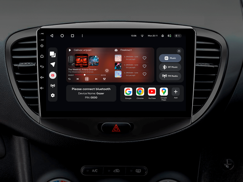 Купити Мультимедійна система Gazer T6009-PA PRO MAX до Hyundai i10 (PA) 2007-2013