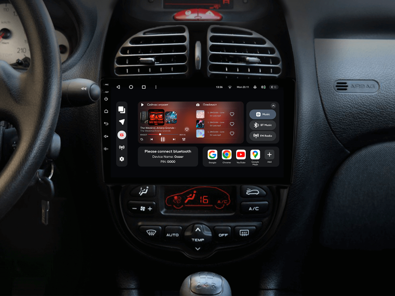 Купити Мультимедійна система Gazer T6009-T12 PRO MAX до Peugeot 206 1998-2012