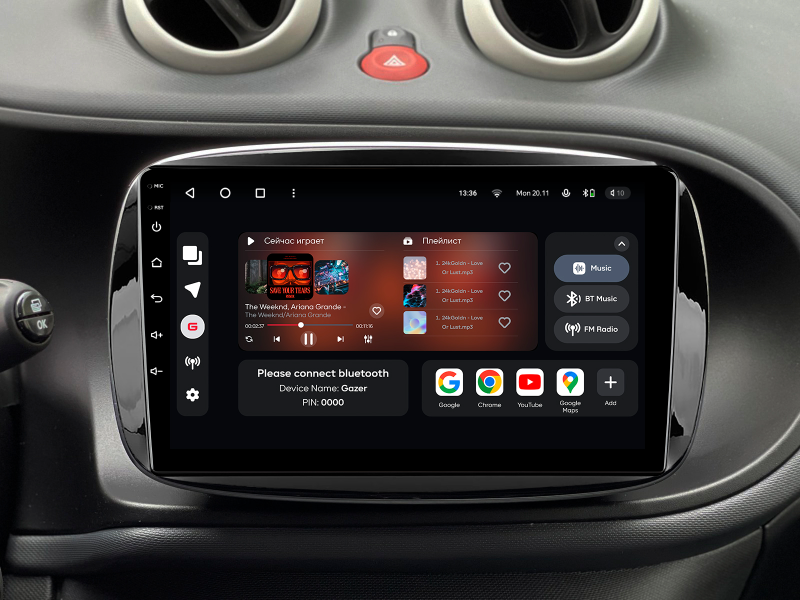 Купити Мультимедійна система Gazer T6009-W453 PRO MAX до Smart Fortwo 3 (C453, A453, W453) 2014-2020