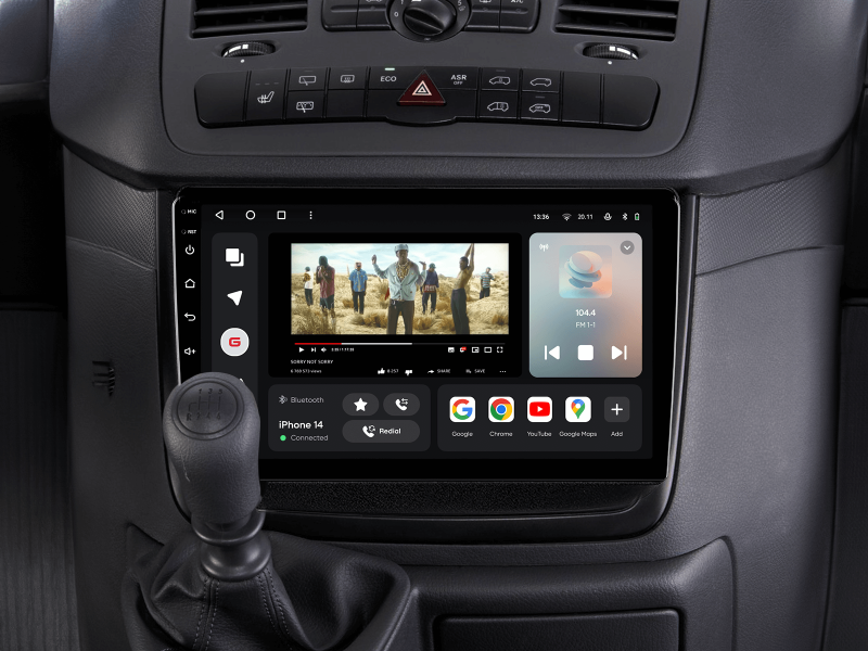 Buy Gazer T6009-W639 Pro Max Multimedia System to Mercedes-Benz Vito (W639) 2010-2015