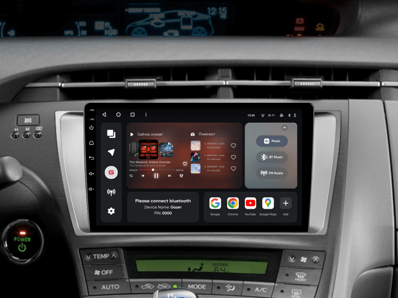 Купити Мультимедійна система Gazer T6009-XW30 PRO MAX до Toyota Prius 3 (XW30) 2009-2015