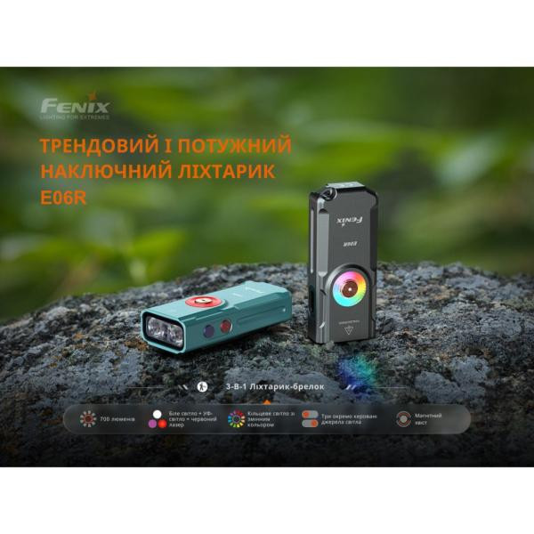 Купити Ліхтар наключний Fenix E06R бірюзовий