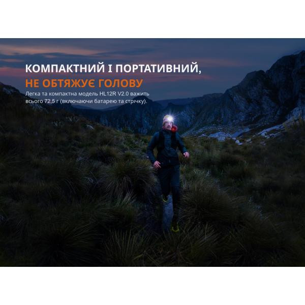 Купити Ліхтар налобний Fenix HL12R V2.0 сірий