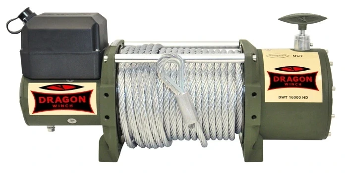 Купить Лебедка электрическая на эвакуатор Dragon Winch DWT 16000 HD 24 В