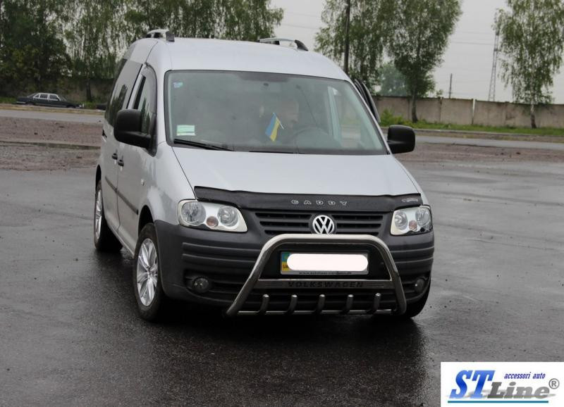 Купити Кенгурятник WT003 (нерж) 60мм, з написом для Volkswagen Caddy 2004-2010 рр