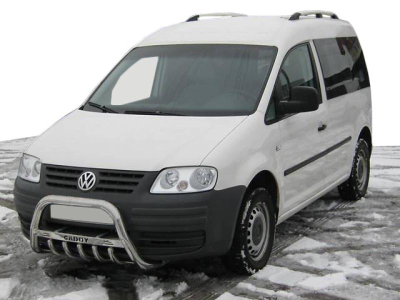 Купити Кенгурятник WT003 (нерж) 60мм, з написом для Volkswagen Caddy 2004-2010 рр