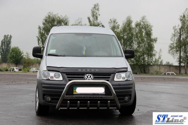 Купити Кенгурятник WT003 (нерж) 60мм, з написом для Volkswagen Caddy 2004-2010 рр