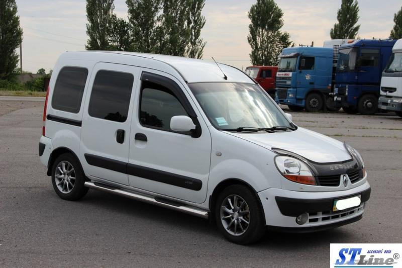 Купити Бічні труби (2 шт., нерж.) для Renault Kangoo 1998-2008 рр