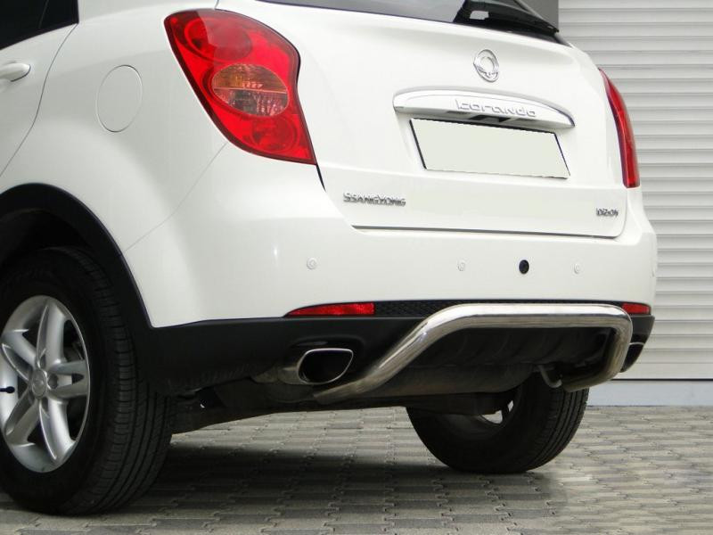 Купить Задняя защита AK006 (нерж) для SsangYong Action 2006- гг