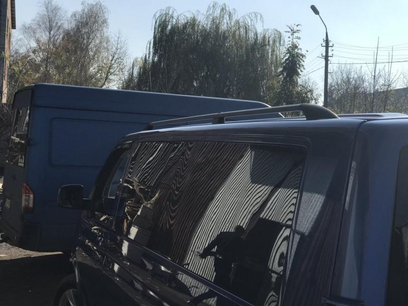 Купити Рейлінги Чорні Коротка база, Пластикові ніжки для Volkswagen T6