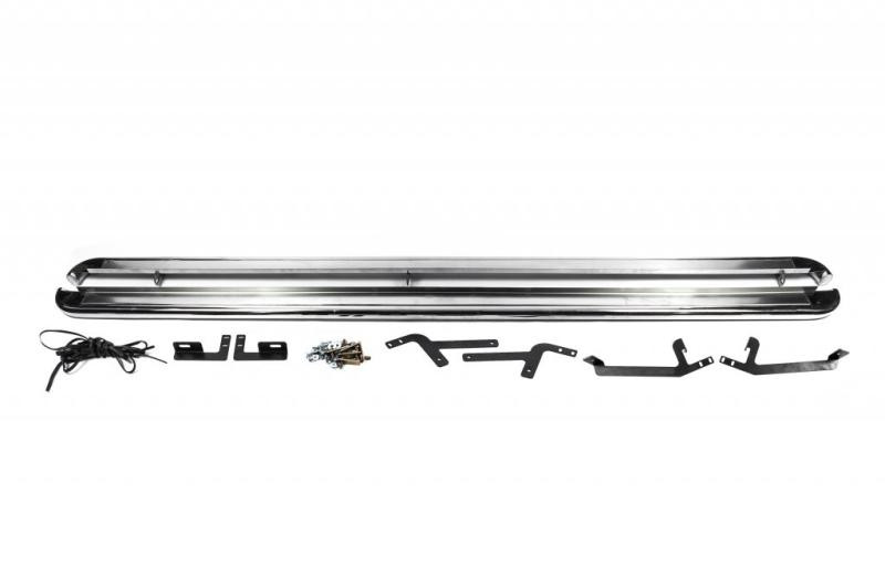 Купити Бокові пороги Premium (2 шт., нерж) 60 мм, коротка база для Nissan NV300/Primastar 2016-рр