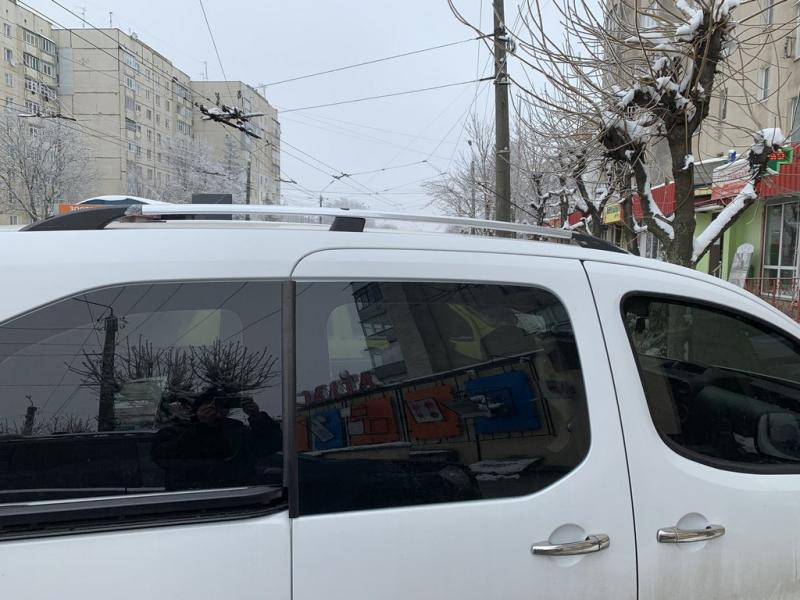 Купити Рейлінги ХРОМ Чавунні ніжки для Peugeot Partner Tepee 2008-2018 рр