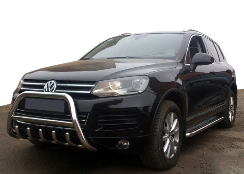 Купити Кенгурятник WT003 (нерж) для Volkswagen Touareg 2010-2018 рр