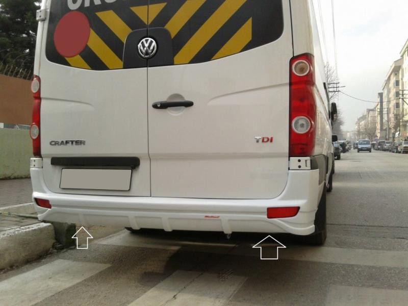 Купити Накладка на задній бампер V1 (під фарбування) для Volkswagen Crafter 2006-2016 рр