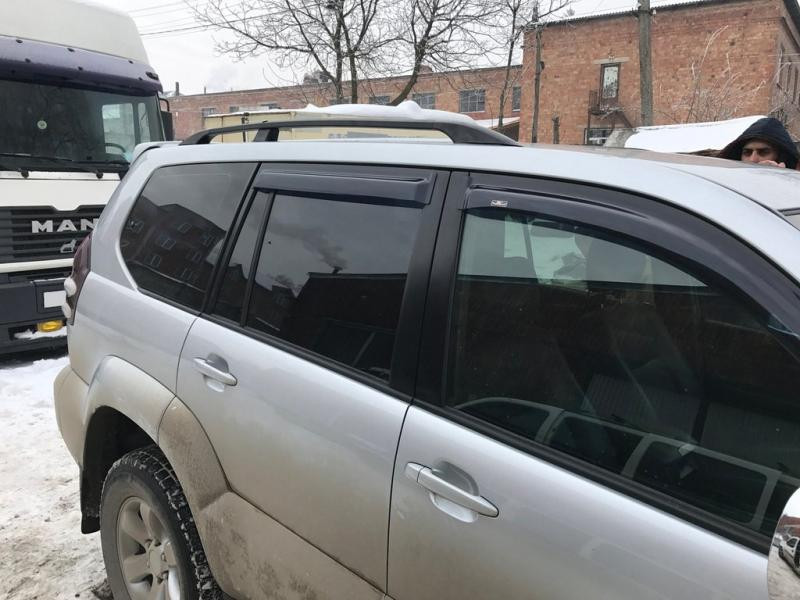 Купить Рейлинги Черные турецкие Пластиковые ножки для Toyota Land Cruiser Prado 120