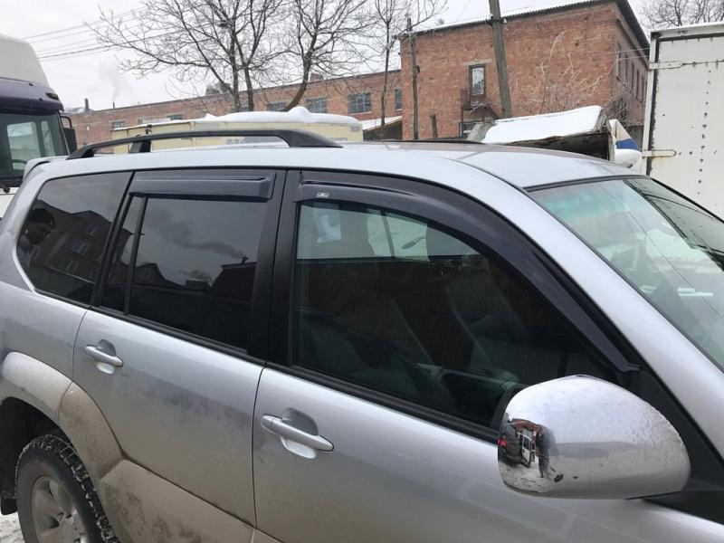 Купить Рейлинги Черные турецкие Пластиковые ножки для Toyota Land Cruiser Prado 120