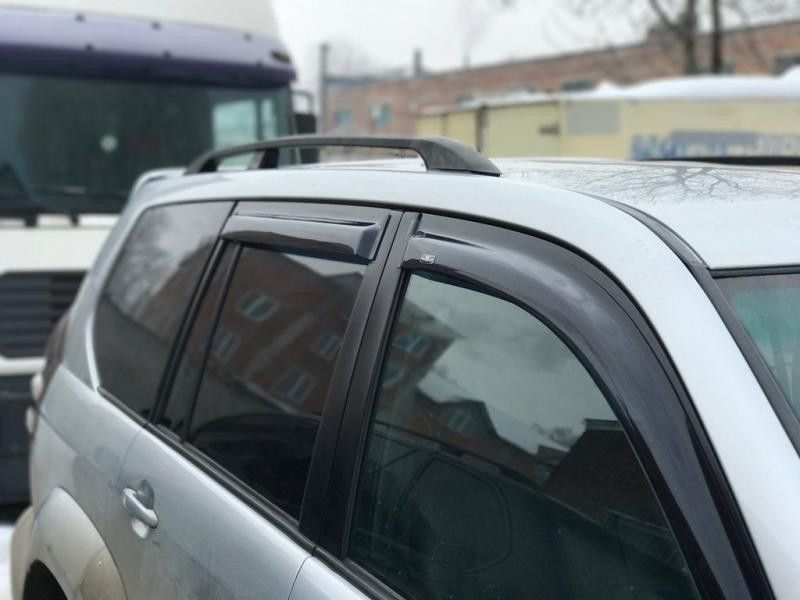 Купить Рейлинги Черные турецкие Пластиковые ножки для Toyota Land Cruiser Prado 120