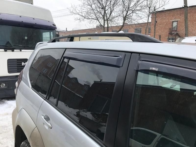 Купить Рейлинги Черные турецкие Пластиковые ножки для Toyota Land Cruiser Prado 120