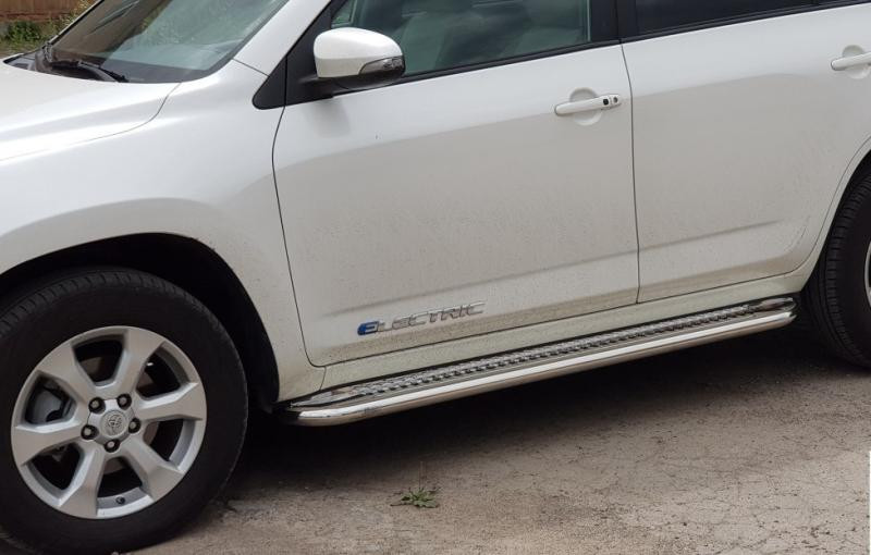 Купити Бокові пороги Premium (2 шт., нерж) 60 мм для Toyota Rav 4 2006-2013 рр
