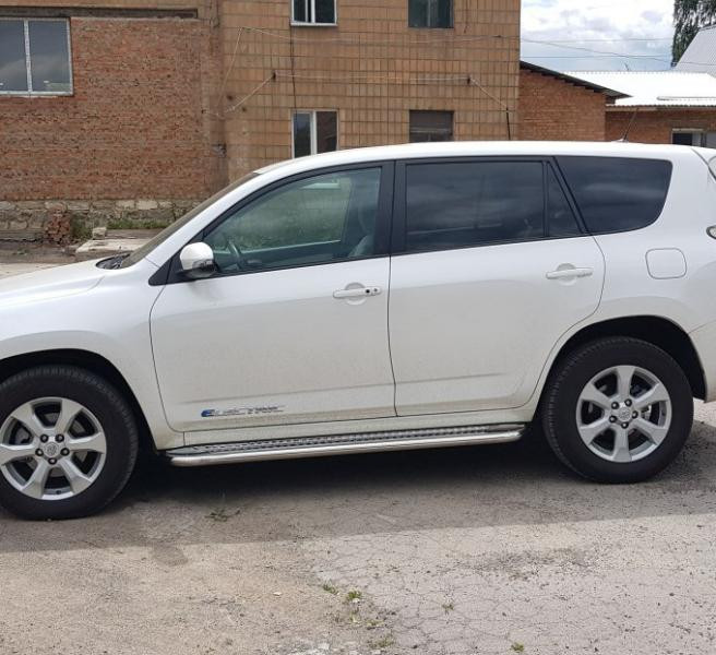 Купити Бокові пороги Premium (2 шт., нерж) 60 мм для Toyota Rav 4 2006-2013 рр