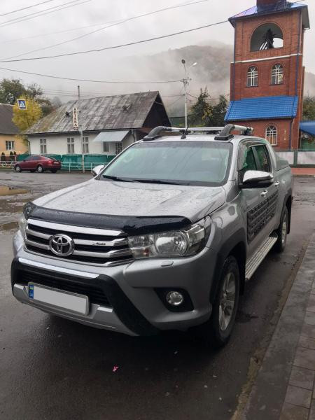 Купити Рейлінги з перемичками (2 шт, Хром) для Toyota Hilux 2015- рр
