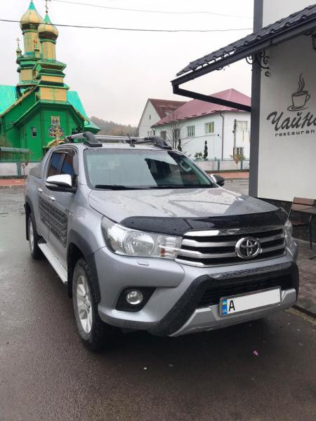 Купити Рейлінги з перемичками (2 шт, Хром) для Toyota Hilux 2015- рр