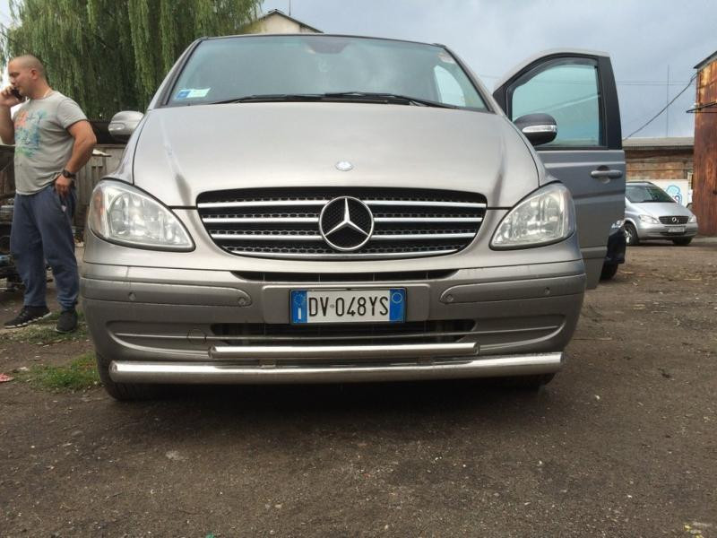 Купить Губа нижняя двойная ST014 (нерж) 70/48мм для Mercedes Viano 2004-2014 гг