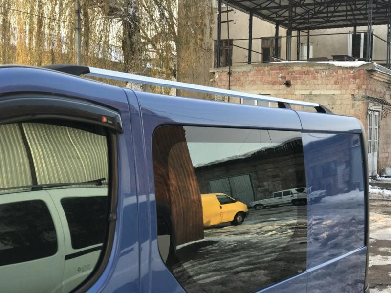 Купить Рейлинги Хром Длинная, Пластиковые ножки для Opel Vivaro 2001-2015 гг