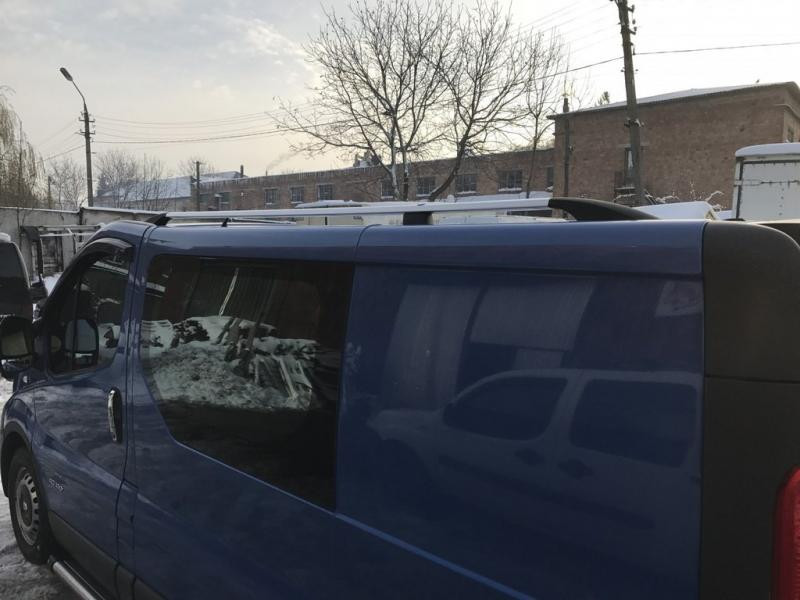 Купить Рейлинги Хром Длинная, Пластиковые ножки для Opel Vivaro 2001-2015 гг