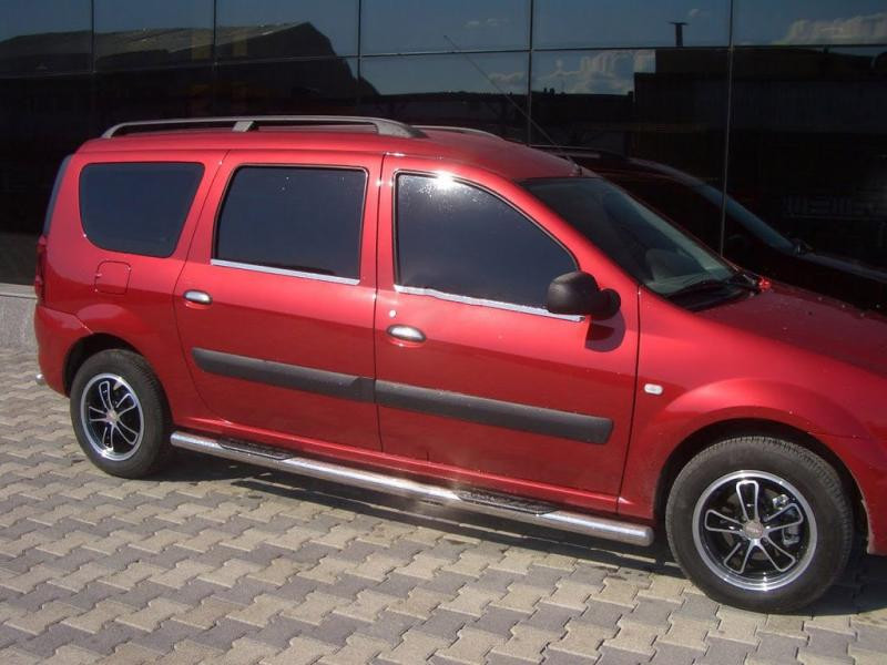 Купити Бічні труби (2 шт., нерж.) для Renault Logan MCV 2005-2013 рр