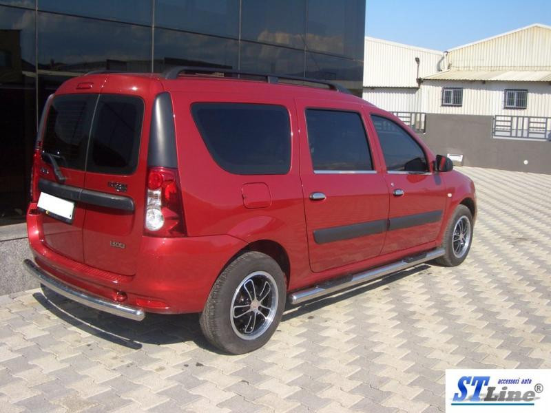 Купити Бічні труби (2 шт., нерж.) для Renault Logan MCV 2005-2013 рр