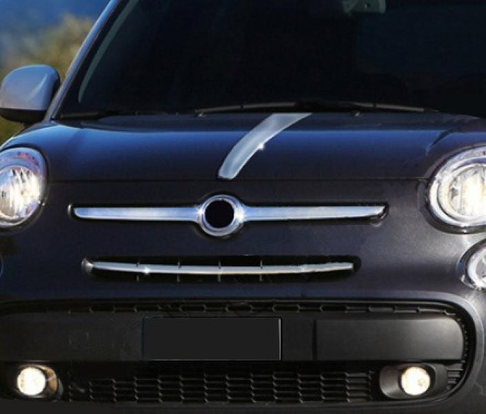 Купити Смужка на капот (нерж.) для Fiat 500/500L