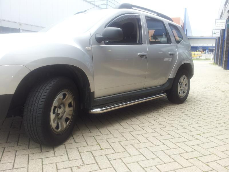 Купити Бокові пороги Premium (2 шт., нерж.) 60 мм для Renault Duster 2008-2017 рр