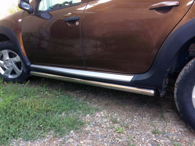 Купити Бічні труби без вставок (2 шт., нерж.) 60 мм для Renault Duster 2008-2017 рр