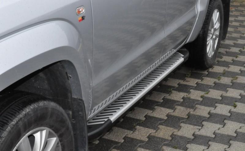 Купить Боковые пороги Line (2 шт, алюм) для Volkswagen Amarok 2010-2022 гг