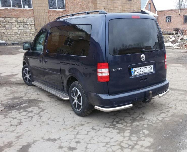 Купити Задні куточки AK003 (2 шт., нерж) для Volkswagen Caddy 2004-2010 рр