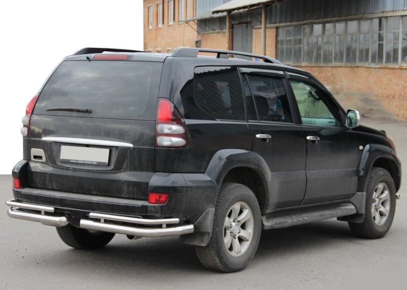 Купить Задние двойные уголки AK003-1 (2 шт, нерж) для Toyota Land Cruiser Prado 120