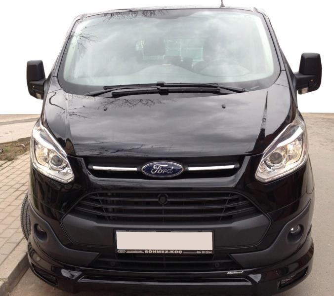 Купити Накладка на передній бампер (2013-2017, під фарбування) для Ford Custom рр