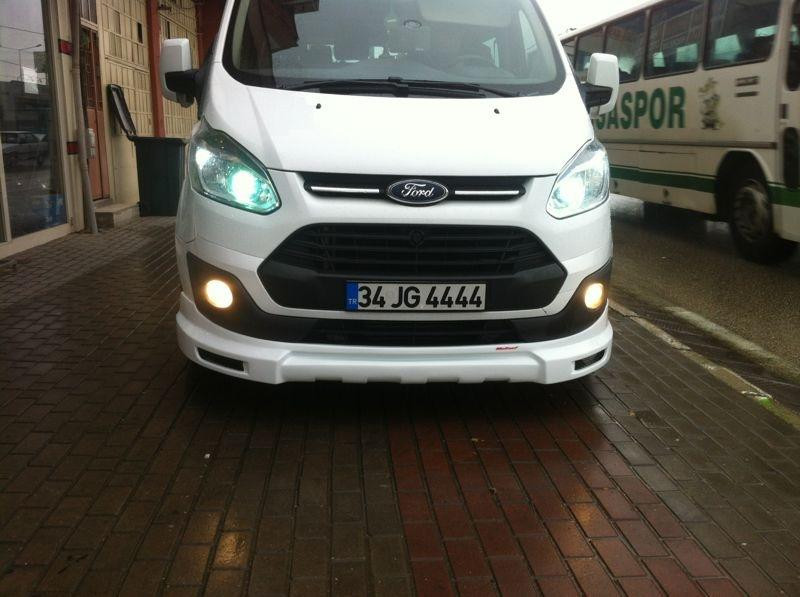 Купити Накладка на передній бампер (2013-2017, під фарбування) для Ford Custom рр