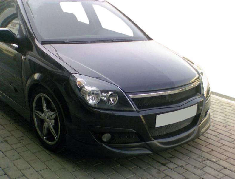 Купити Передня нижня накладка HB V1 (під фарбування) для Opel Astra H 2004-2013 рр