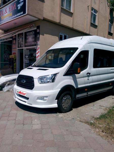 Купить Накладка на передний бампер LED (2014-2019, под покраску) для Ford Transit 2014- гг
